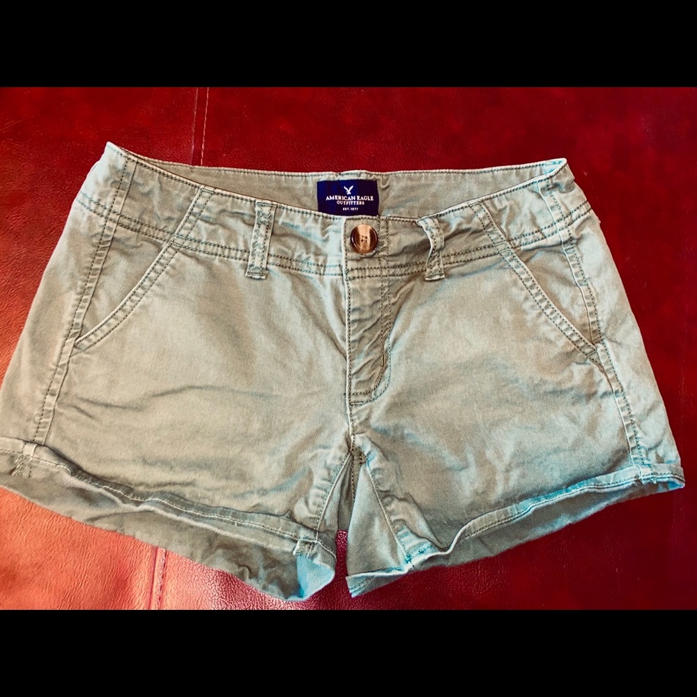 Dark Green American Eagle Shorts